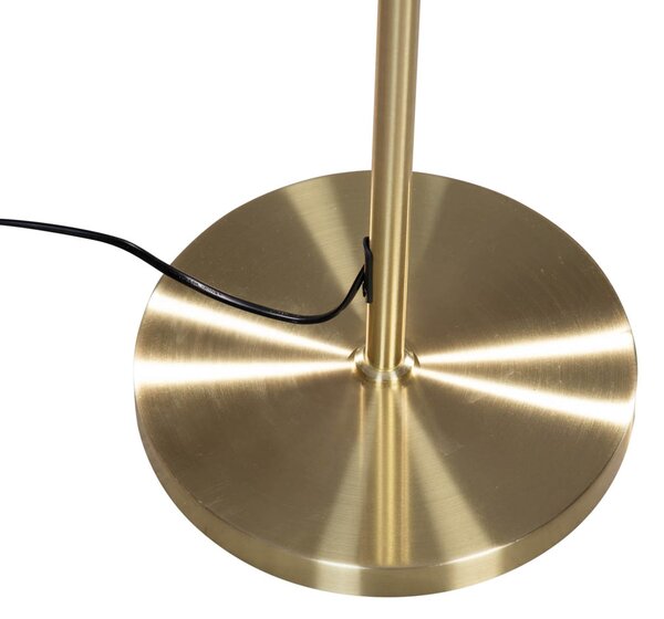 Lampă de podea aurie cu abajur oval din catifea neagră 50 cm - Parte