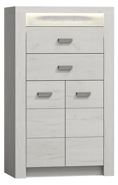 Comodă Nadenas N6 (Stejar craft Alb) . 1103657