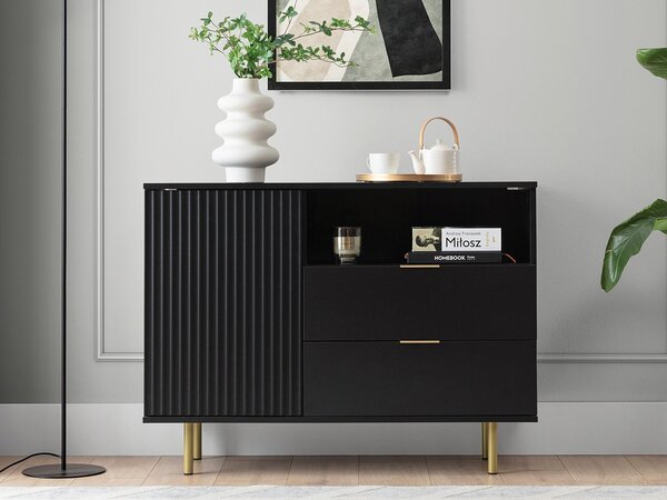 Comodă Newelon K1D2SZ NW01 (Negru + auriu) . 1103662