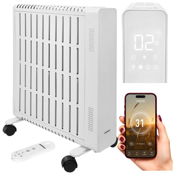 Calorifer electric cu ulei Kaminer Arvell - radiator alb