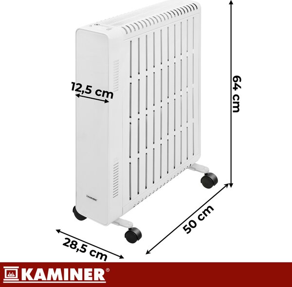 Calorifer electric cu ulei Kaminer Arvell - radiator alb