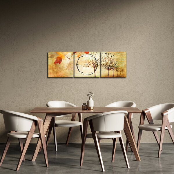 Tablou - Dispoziție de toamnă (cu ceas) (90x30 cm)