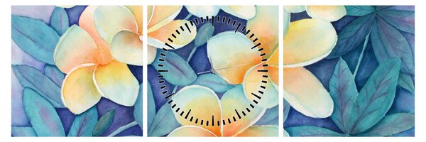Tablou - Tufe tropicale (cu ceas) (90x30 cm)