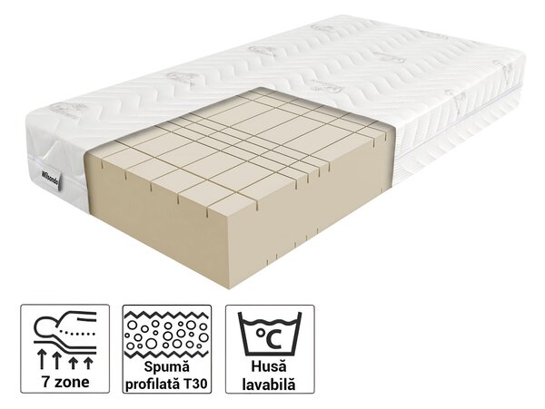 Saltea înaltă din spumă Orion 80x200x26 - husă Cashmere