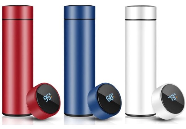 Oferta 1+1, Termos Smart cu afisaj LED, 500 ml