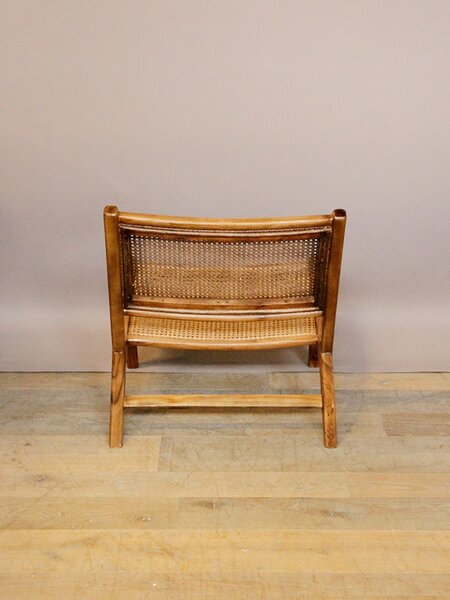 Scaun exterior, din rattan si lemn de tec, Ubud