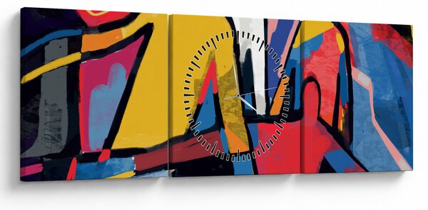 Tablou - Abstract bărbați (cu ceas) (90x30 cm)