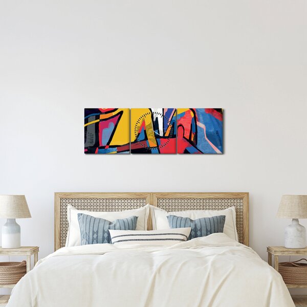 Tablou - Abstract bărbați (cu ceas) (90x30 cm)