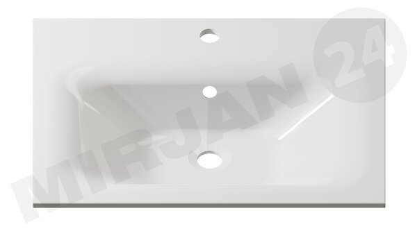 Z0ND0 Mobilier baie Mendana (Alb + lucios negru) . 1103978