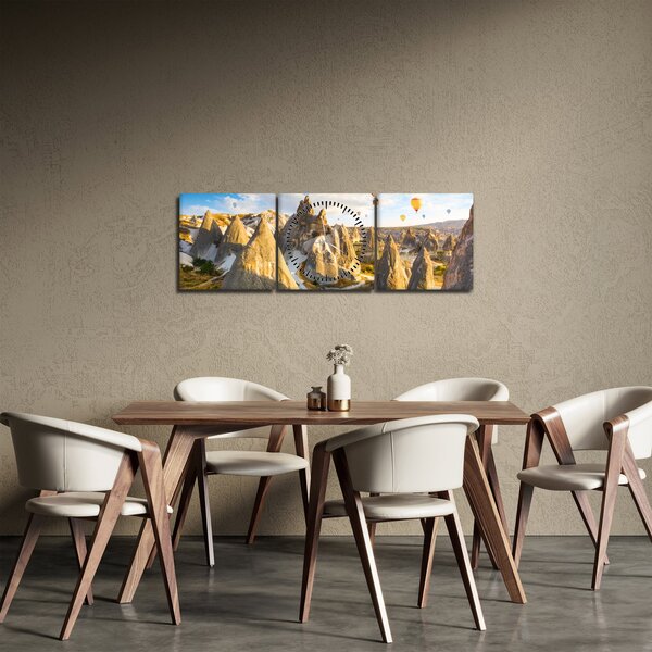 Tablou - Baloane cu aer cald (cu ceas) (90x30 cm)