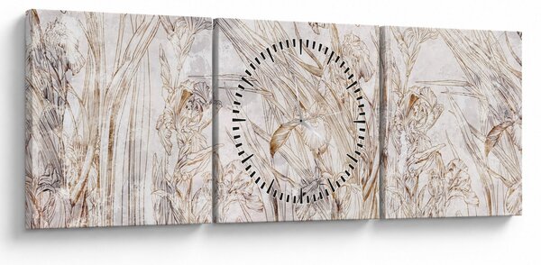 Tablou - Iris (cu ceas) (90x30 cm)