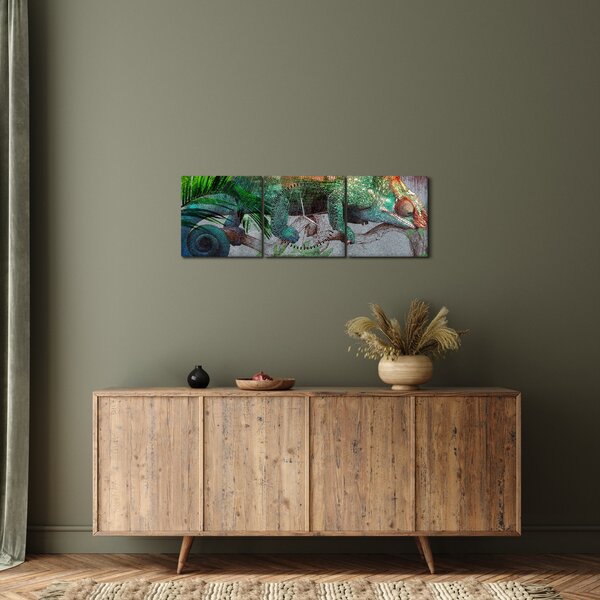 Tablou - Cameleon (cu ceas) (90x30 cm)