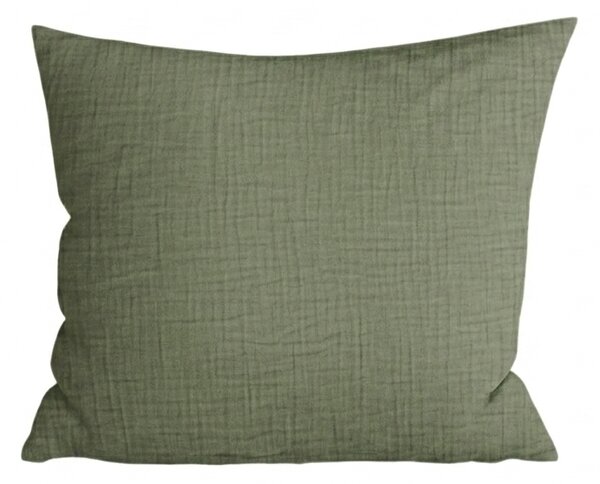 Husa de perna din muselin MUSSARI 45x45 cm, verde masliniu