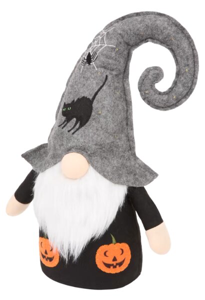 Gnom decorativ HALLOWEEN GNOME cu iluminare LED, 40 cm - culori diferite Culoare: Portocaliu