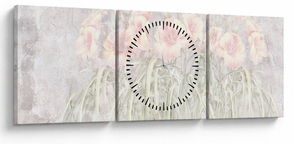 Tablou - Fresca crinilor (cu ceas) (90x30 cm)
