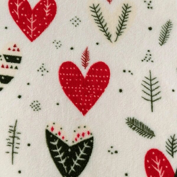 Cearsaf Cocolino microplus cu elastic WINTER HEARTS 90x200 cm colorat
