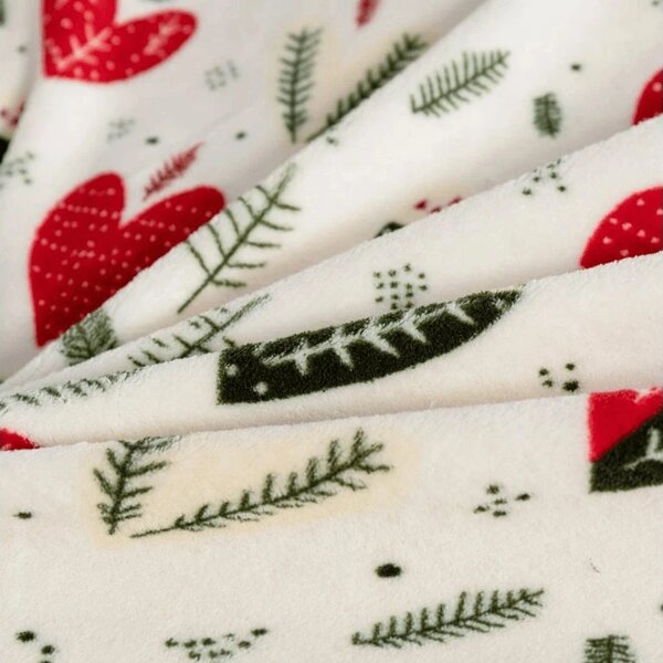 Cearsaf Cocolino microplus cu elastic WINTER HEARTS 90x200 cm colorat