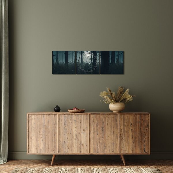 Tablou - Ferigi în lumina lunii (cu ceas) (90x30 cm)