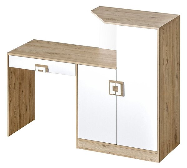 Masă PC Nizeno NI11 (Stejar deschis + Alb) . 1104577