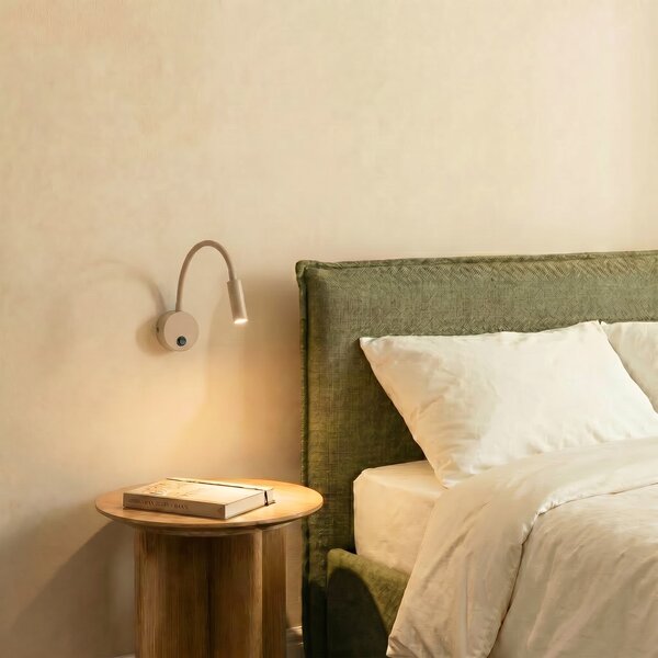 TK Lighting Aplică Lagos, nisip/negru, G9, înălțime 45 cm, metal, reglabil, Bej, dormitor, Metal