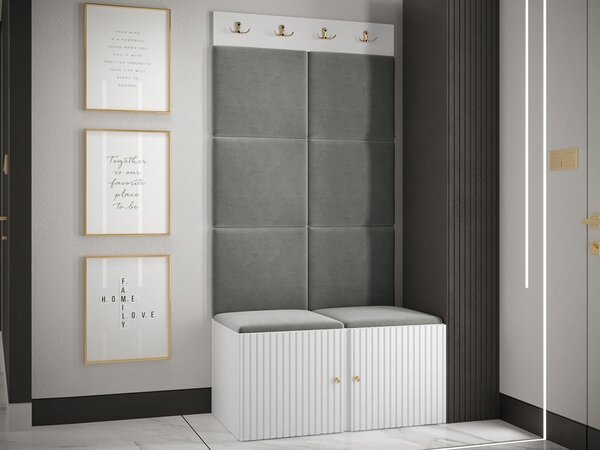 Mobilier hol Tewarota Slim IV (Alb + Gri) . 1104848