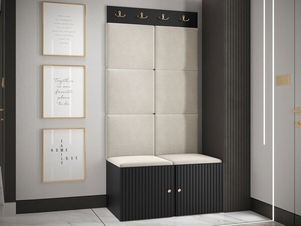 Mobilier hol Tewarota Slim IV (Negru + Bej) . 1104845