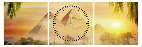 Tablou - Piramide (cu ceas) (90x30 cm)