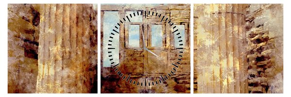 Tablou - Erechtheion, Atena, Grecia (cu ceas) (90x30 cm)