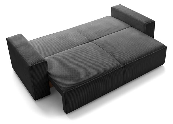 Canapea Extensibilă 3 locuri CLOUD, cu ladă de depozitare, 240x87x85 cm, Antracit-Zoom