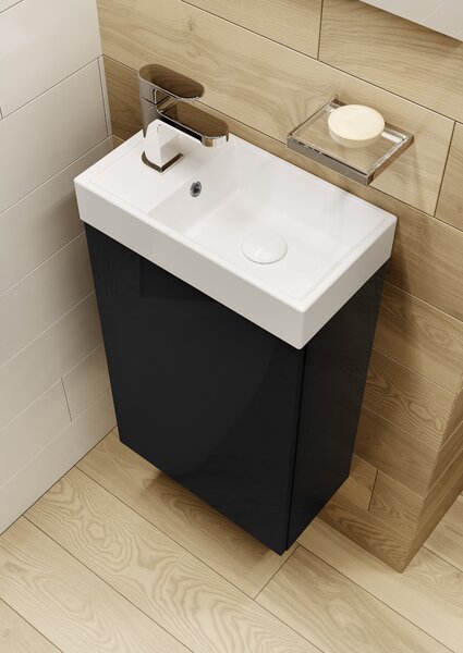 Elita Young Basic lavoar cu dulap 40.2 cm negru RE168996007160