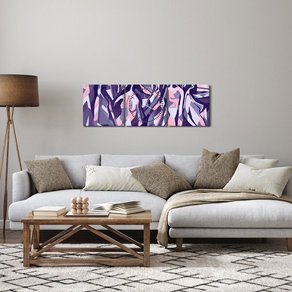 Tablou - Abstract, femei (cu ceas) (90x30 cm)