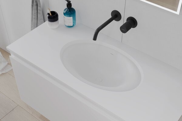 Oltens Gapa lavoar 61x41 cm ovale sub blat alb luciu 40605000