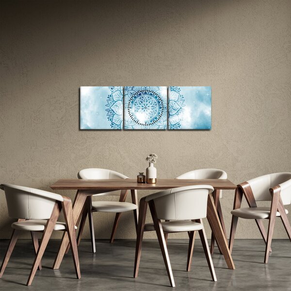 Tablou - Mandala cerească (cu ceas) (90x30 cm)