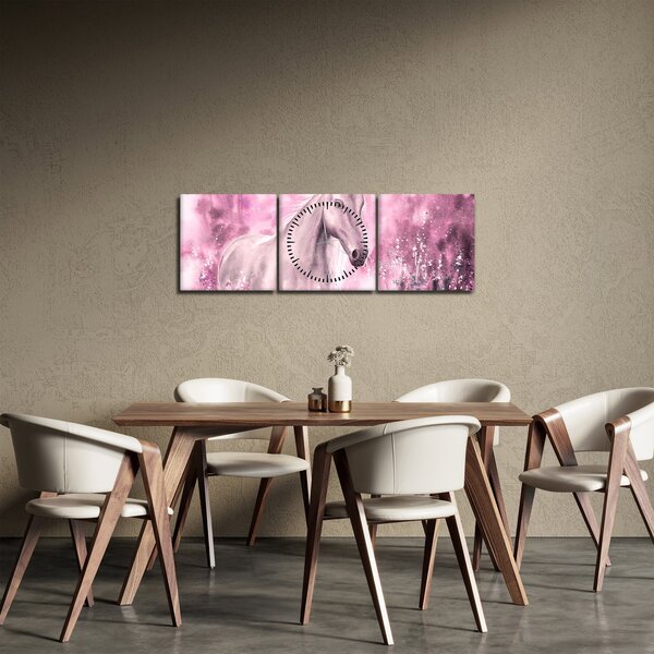 Tablou - Cal pictat (cu ceas) (90x30 cm)