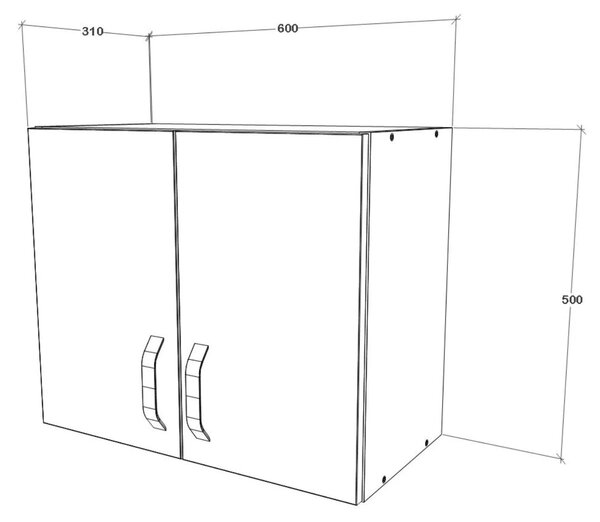 Corp haaus Nevada, Bej Cashmere/Alb, 60 x 31 x 50 cm