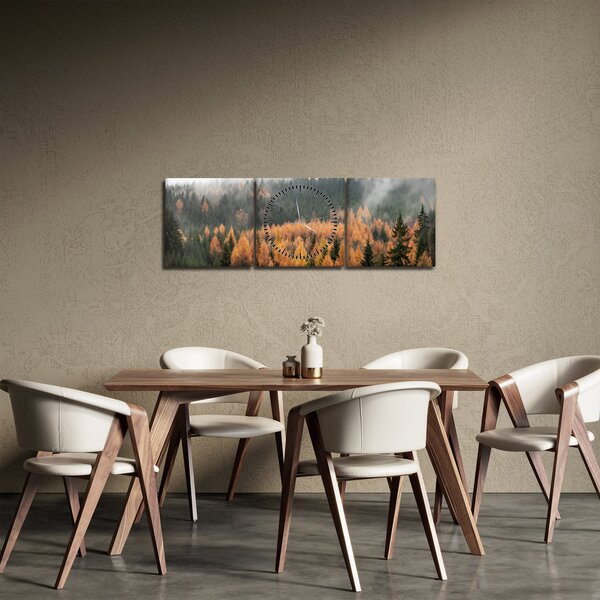 Tablou - Pădure toamna (cu ceas) (90x30 cm)
