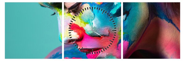 Tablou - Body art (cu ceas) (90x30 cm)