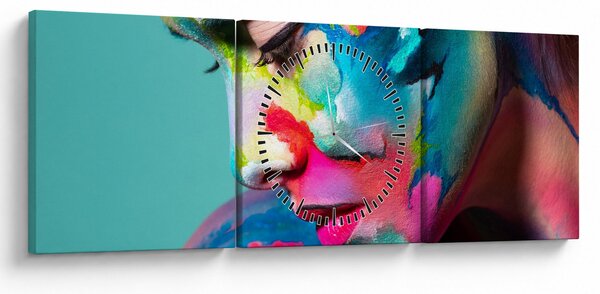 Tablou - Body art (cu ceas) (90x30 cm)