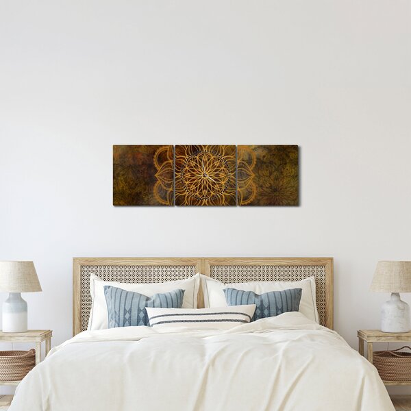 Tablou - Mandala bucuriei (cu ceas) (90x30 cm)