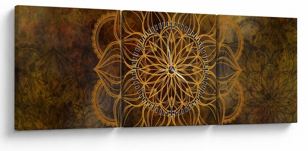 Tablou - Mandala bucuriei (cu ceas) (90x30 cm)