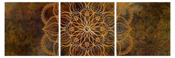 Tablou - Mandala bucuriei (cu ceas) (90x30 cm)