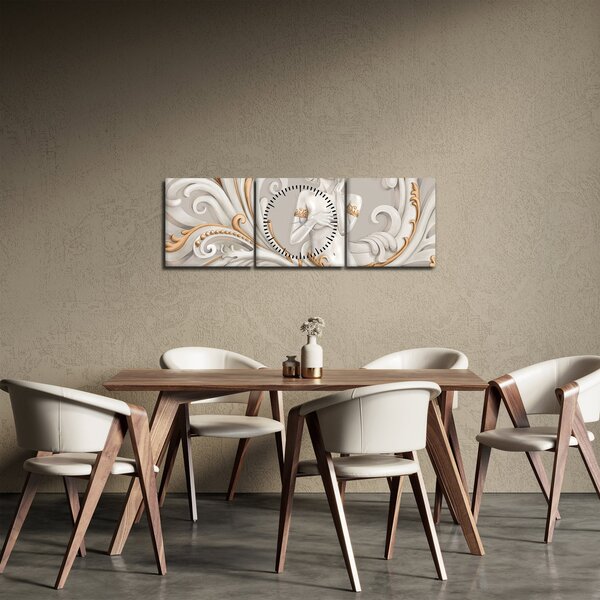 Tablou - Imagine a zeiței într-un fundal ornamental (cu ceas) (90x30 cm)