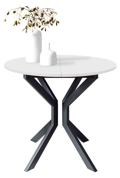 Masă sufragerie extensibilă 90 cm Kertare M 90 (Alb + Negru) (pentru 2-4 persoane). 1105351