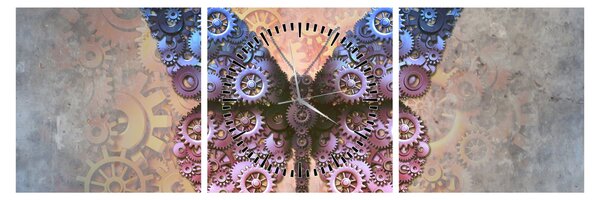 Tablou - Fluture steampunk (cu ceas) (90x30 cm)