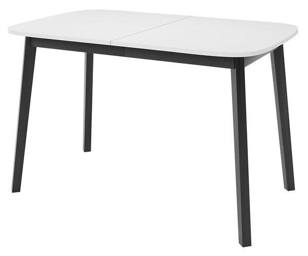 Masă sufragerie extensibilă 130 cm Grospan S 130x80 (Alb + Negru) (pentru 4-6 persoane). 1105347