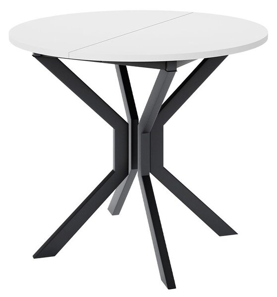 Masă sufragerie extensibilă 90 cm Kertare M 90 (Alb + Negru) (pentru 2-4 persoane). 1105351