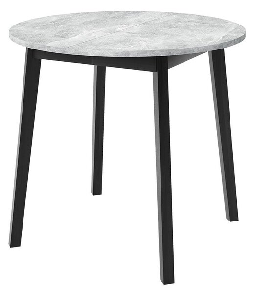 Masă sufragerie extensibilă 90 cm Kertare S 90 (Gri Marmură + Negru) (pentru 2-4 persoane). 1105356