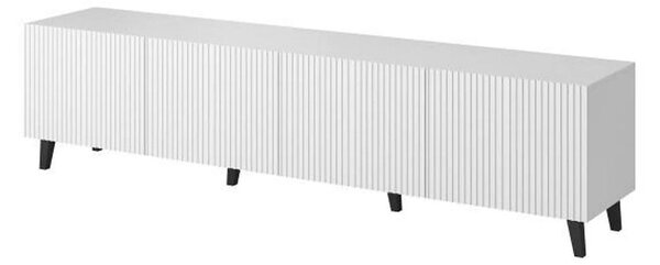 Comoda TV mare PAFOS, alb, PAL laminat, 200x40x52 cm