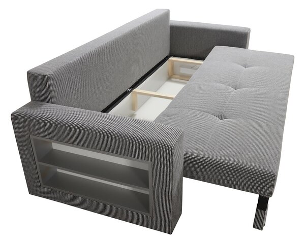 Canapea extensibilă Carona (Negru + Bej) (cu sp. depozitare). 1105426