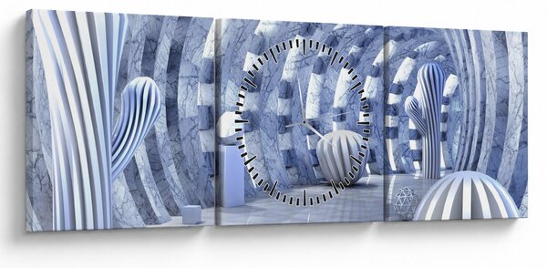 Tablou - 3D Abstract (cu ceas) (90x30 cm)